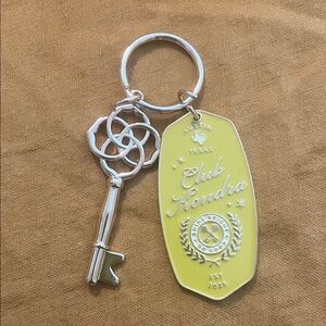 Silver and Yellow Keychain